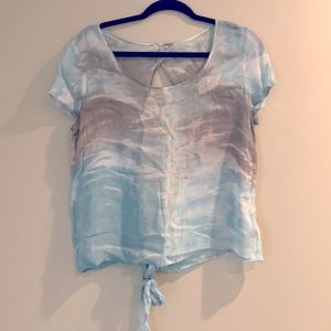 Sheer Tie-Dye Top with open back